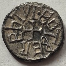Anglo Saxon Eadbehrt Stylized Stag Sceatta - 0.9 Grams.