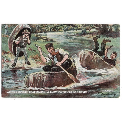 Welsh coracle boat racing - welsh,