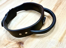 Genuine Leather Handmade Dog Collar With Handle 1.77" Wide Heavy Duty