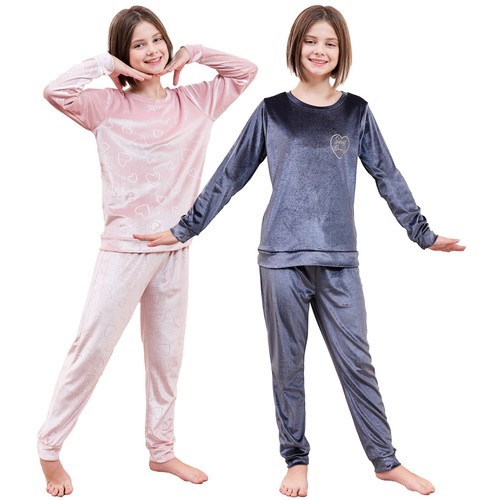 Girls pyjamas supersoft - girls, velour