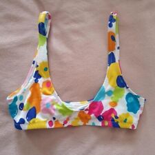 American Apparel "Super Blob" Rainbow Multicoloured Print Swim Top - Size XS