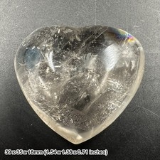 Polished Quartz Heart Natural Stone Healing Decorative Gem COA Included