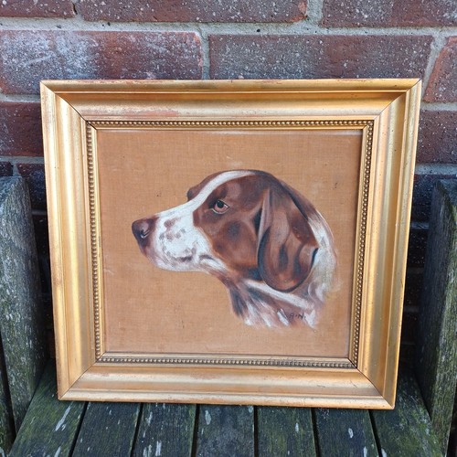 Oil painting gun dog - gun,