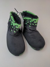 Minecraft Boys Slouch Slipper Boots Shoes Home Lounge Footwear Cosy Comfortable