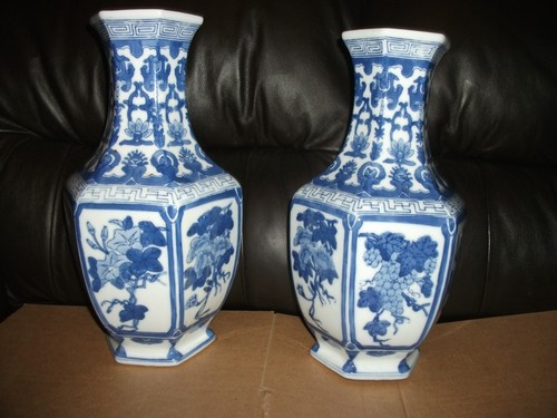 Pair chinese oriental blue - pair,