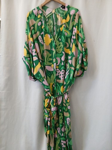 Monki green tropical oversized - green,