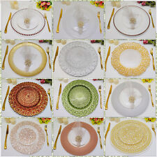 Clear Glass Charger Plate 13"