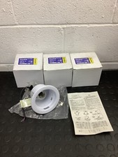 Joblot Of 3 Round Fixed Mains Voltage Downlight Round White 240V, Home, Studio