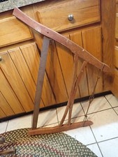 Antique Hand Made Firewood Bucksaw, Bow Saw, Manual Crosscut Saw  34.5" x 26.5"