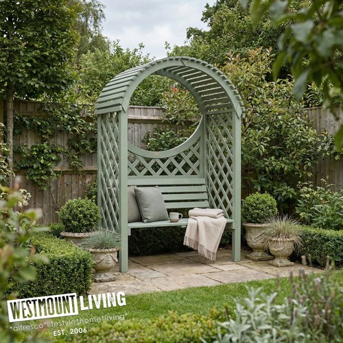 Garden arbour seat - arbour, lattice