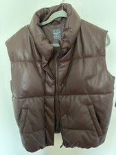 BROWN FAUX LEATHER PADDED