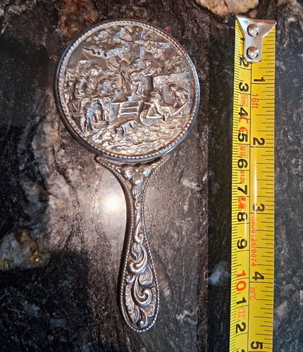 Vintage small round metal hand - vintage,