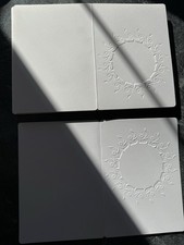 White Embossed Patterned Card