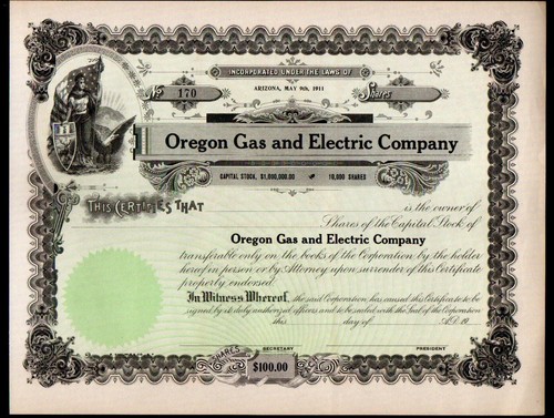 C1913 oregon gas and - ,