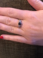 9ct gold sapphire and diamond