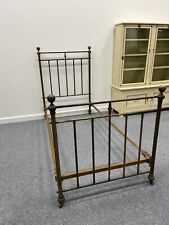 19th Century French Usine La Fontaine Paris Single Brass Bed Frame