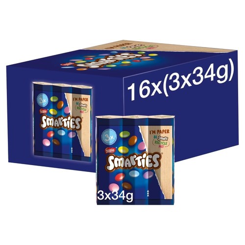 Smarties milk chocolate tube - smarties,