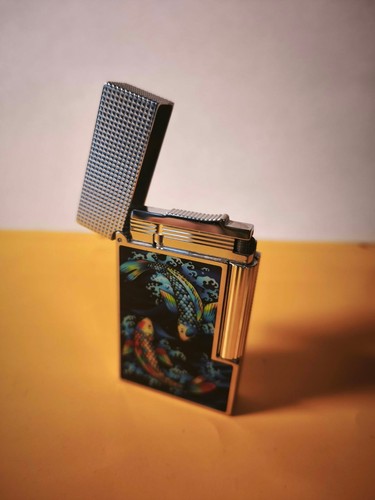 Dupont brass gas lighter - dupont,