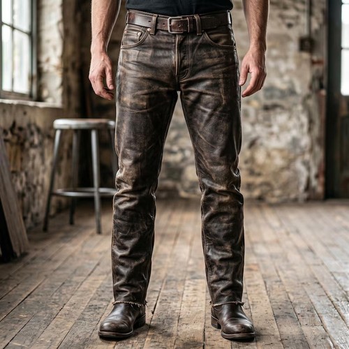 Men brown distressed - brown,