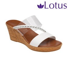 Lotus Womens Sandals White