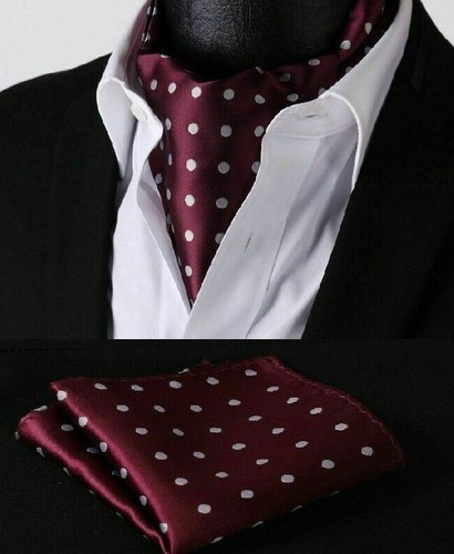 Mens cravat ascot tie set - cravat,
