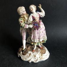 Antique Volkstedt Triebner Ens & Eckert Porcelain Courting Couple Figurine C19th