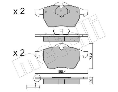 Fits audi t brake pad - t,