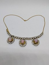 Vintage faux opal crystal gold - faux,