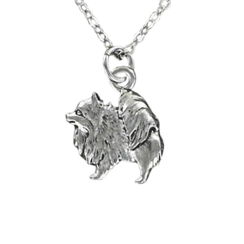 Pomeranian dog necklace - pomeranian, on