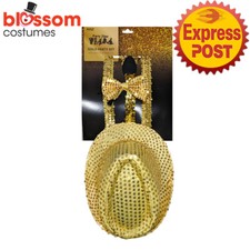 TM437 Sequins Gold Hat Tie