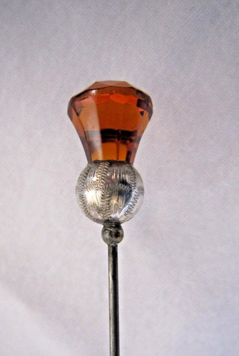 Vintage hat pin silver - hat,