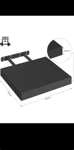 Floating shelves large black - large,