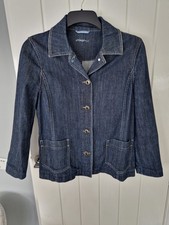 Dash Ladies Navy Blue Denim Style Jacket  Size 12 With Buttons