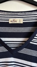 Hollister womens blue striped long sleeved top - Size S