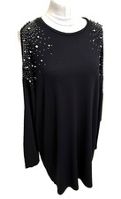 Black Diamante Cold Shoulder