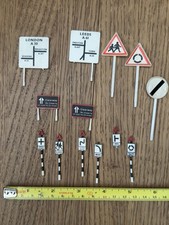 assorted vintage toy model traffic signs