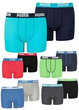 PUMA Boys Boxers Kids Cotton Stretch Plain Boxer Short Briefs Underwear 2 Pairs
