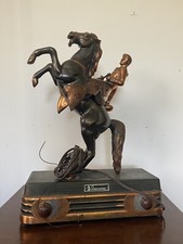 Rare Abbotwares Rearing Horse And Cowboy Rider Radio Z477