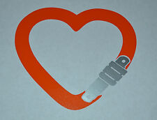 1 X 12cm HEART ORANGE SILVER