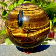 3.8LB Natural Tiger's eye stone quartz Sphere crystal ball rock Healing