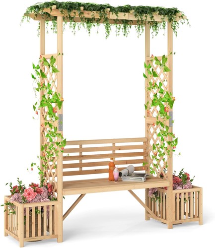 Garden arbor with seating - garden,