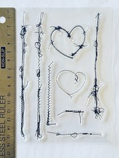 Clear rubber stamp Hearts