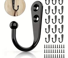 Black Robe & Coat Hooks Wall