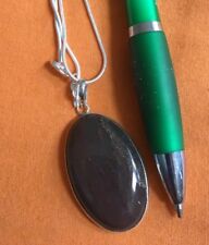 Iron Tiger Eye Vintage Huge Pendant.925 Sterling Silver Chain.UNISEX.UK SELLER