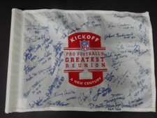 (36) Pro Football's Greatest Reunion Multi-Signed Flag Auto PSA/DNA AD09458