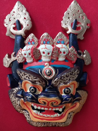 Miniature tibetan opera mask - opera,