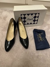 Rayne black patent court shoes