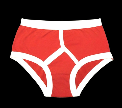 Men red front briefs - front,