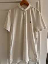 Vintage ALL SAINTS Men’s Polo XXL Shirt White Short Sleeve