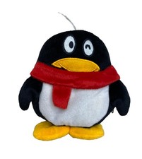 Penguin Soft CD DVD Case Stuffed Plush Media Storage 7" Christmas Xmas Retro Y2K